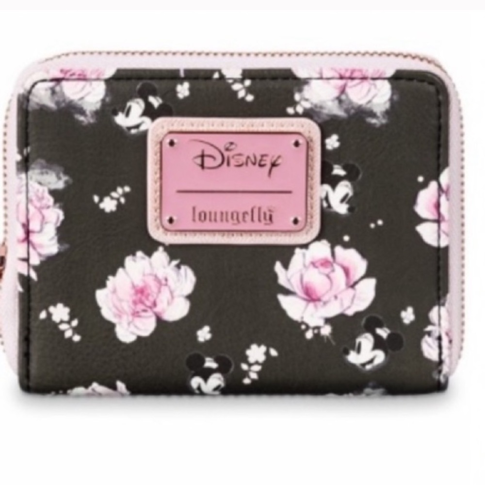 NWT Minnie Mouse Rose Gold Floral Wallet
